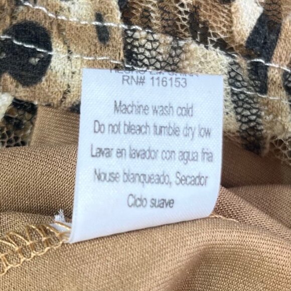 Poof Apparel Leopard Print Dress Small Brown New Lace-Back - Picture 8 of 10